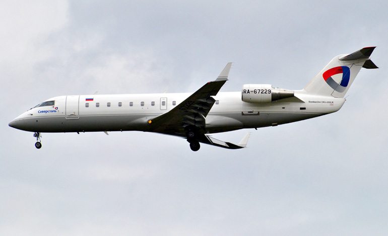 Самолет Bombardier CRJ-200LR  
Кликни по фотографии, 
чтобы увеличить до размера 1024 х 683.
Click to picture for enlarge before size 1024 x 683.